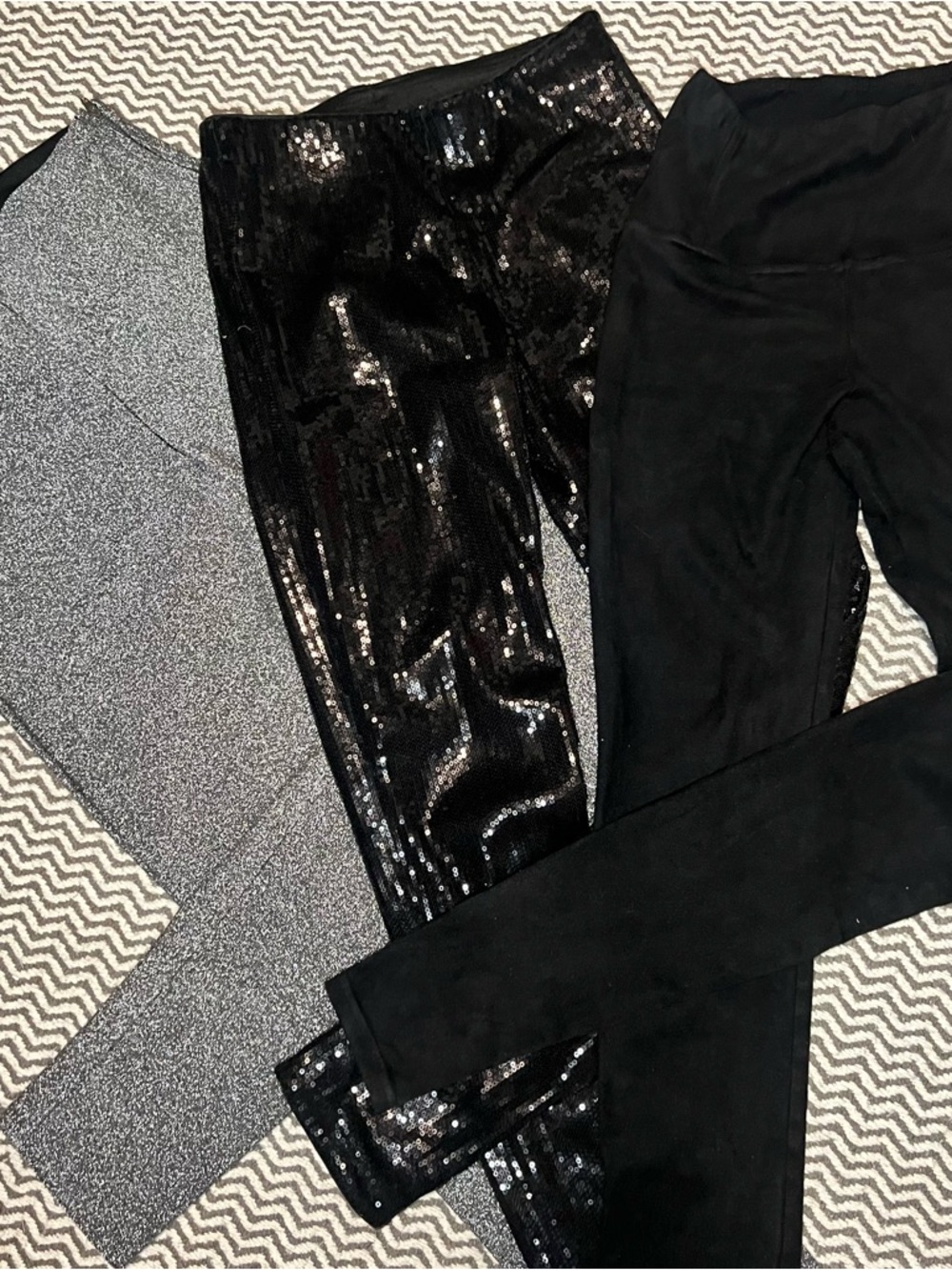 Wilfred Black Sequin & Metallic Leggings Duo